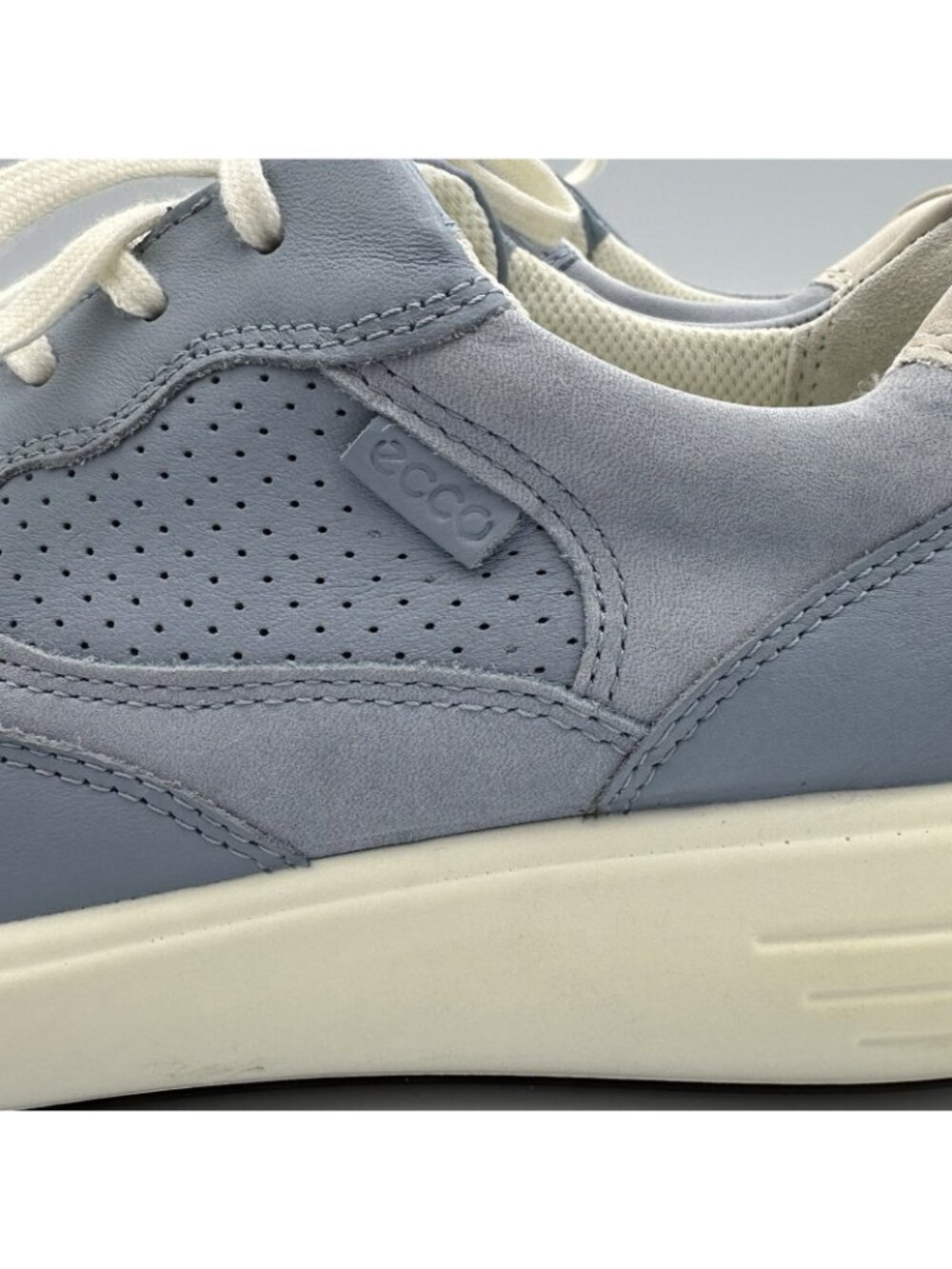 ECCO Soft 7 Runner Sneakers Women’s Size 9 US Blue Leather Lace Up Shoes - Picture 5 of 13